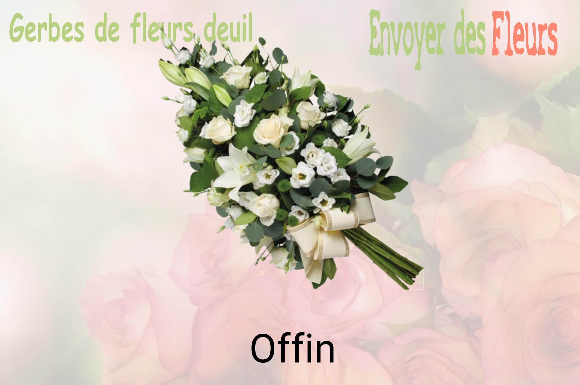 Gerbe de fleurs de deuil livrée à Offin